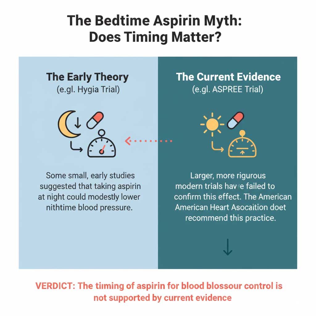 The Bedtime Aspirin Myth: Does Timing Matter?