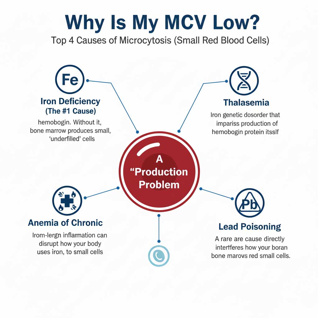 Low MCV: Top 4 Causes of Small Red Blood Cells