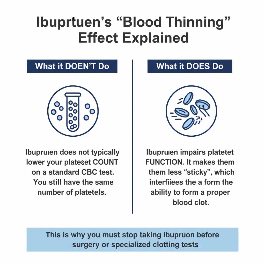 Ibuprofen's "Blood Thinning" Effect Explained