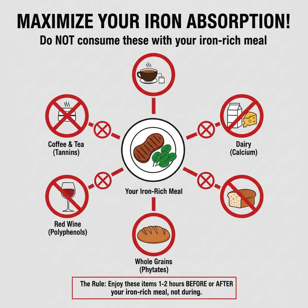 The Iron Inhibitors: What to Avoid with Your Iron-Rich Meal