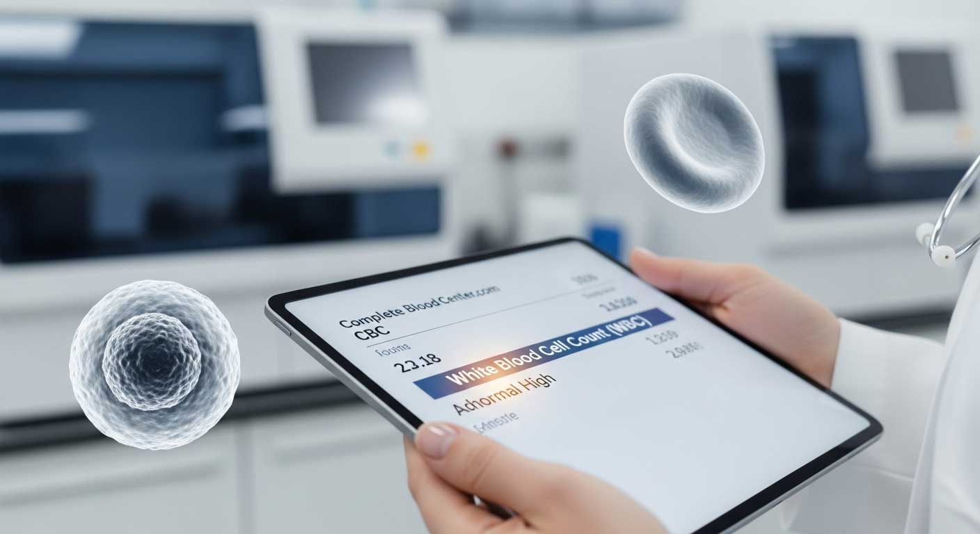 What do high white blood cell counts indicate on a routine blood test?